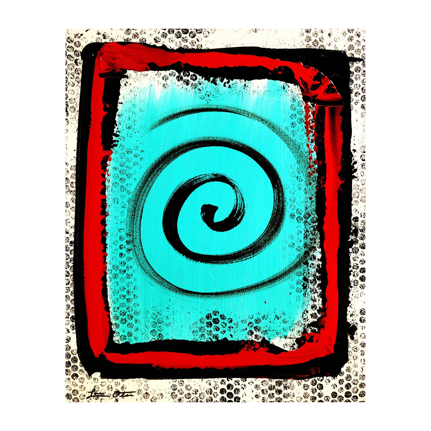 "Framed Spiral 2" Original Painting image 1
