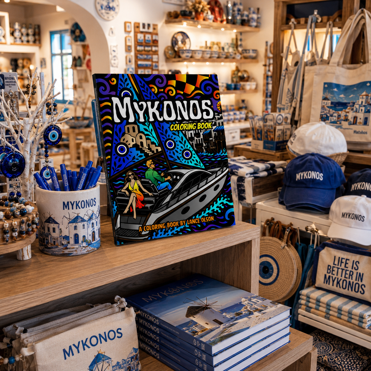 Coloring Books: Mykonos Coloring Book (5 Pack)