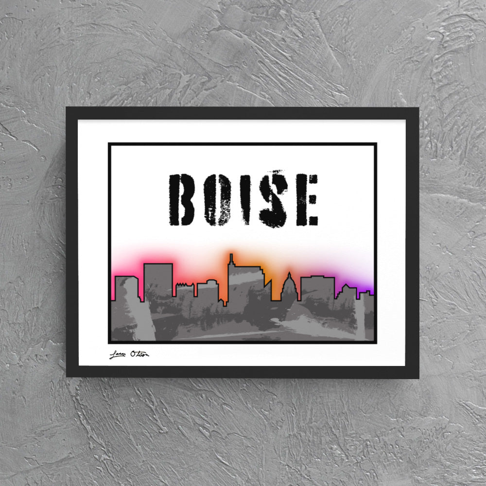 "Boise Skyline" Art Print image 0
